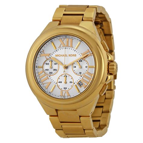 michael kors gunmetal ladies watch|Michael Kors camille gold watch.